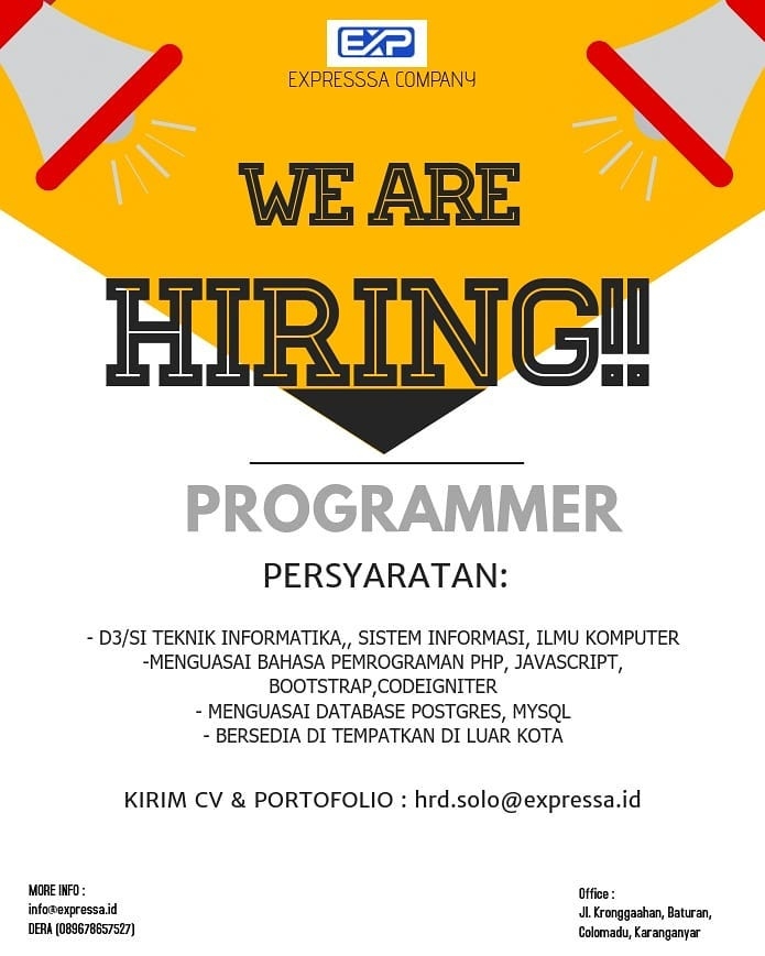 Lowongan Kerja Team CV Expressa di Solo - INFO LOKER SOLO