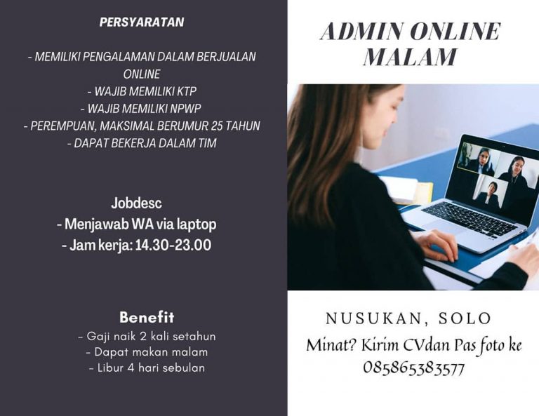 Lowongan Kerja Admin Online Malam EMTrade di Solo - INFO LOKER SOLO