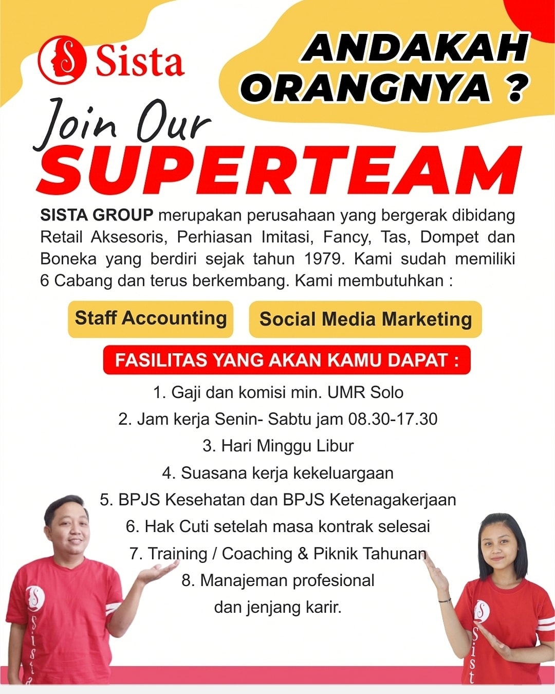 Lowongan Kerja Super Team Sista Group Solo - INFO LOKER SOLO