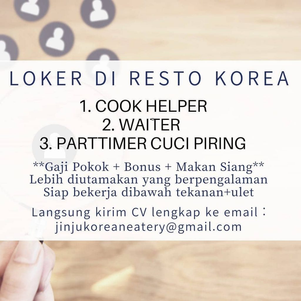Lowongan Kerja Team Resto Jinju Korean Eatery Di Solo Info Loker Solo