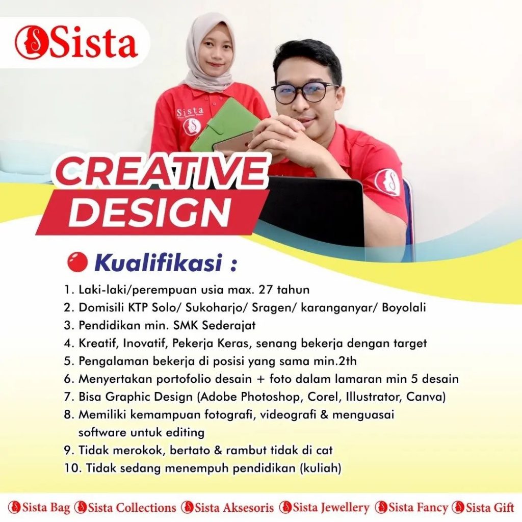 Lowongan Kerja 2022 Team Sista Group di Solo - INFO LOKER SOLO
