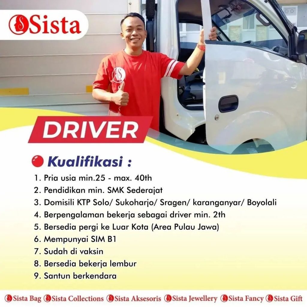 Lowongan Kerja 2022 Toko Sista Group di Solo - INFO LOKER SOLO