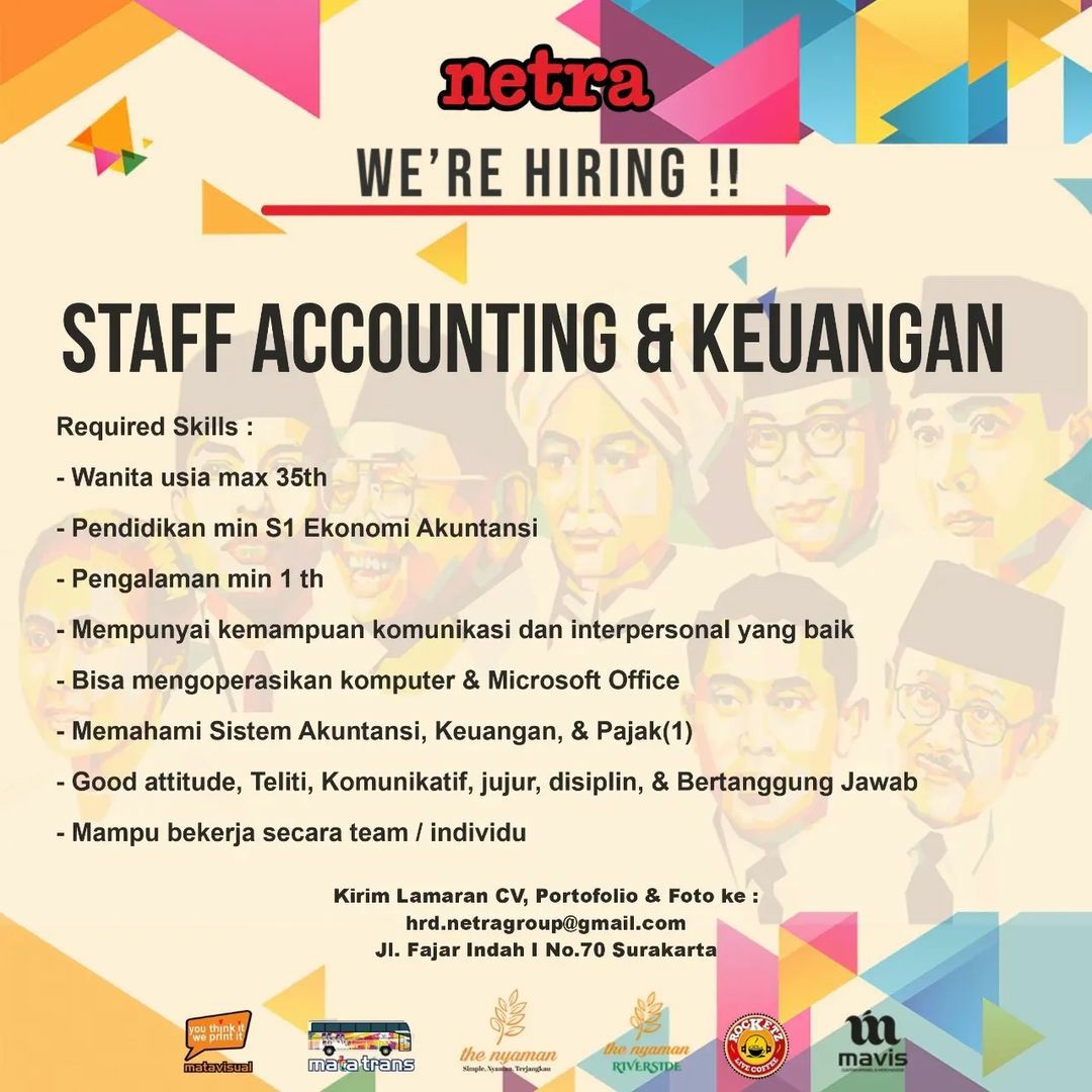 Lowongan Kerja Juni 2022 Team Netra Group di Solo - INFO LOKER SOLO