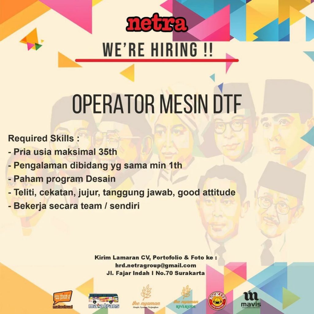 Lowongan Kerja Juli 2022 Team Netra Group di Solo - INFO LOKER SOLO