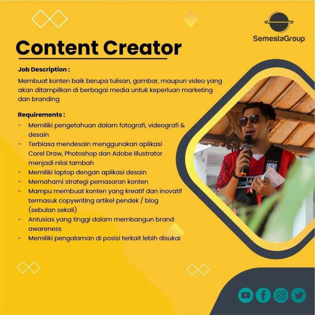 Lowongan Kerja September 2022 Team Semesta Group di Solo - INFO LOKER SOLO
