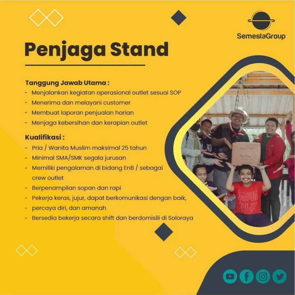 Lowongan Kerja September 2022 Team Semesta Group di Solo - INFO LOKER SOLO