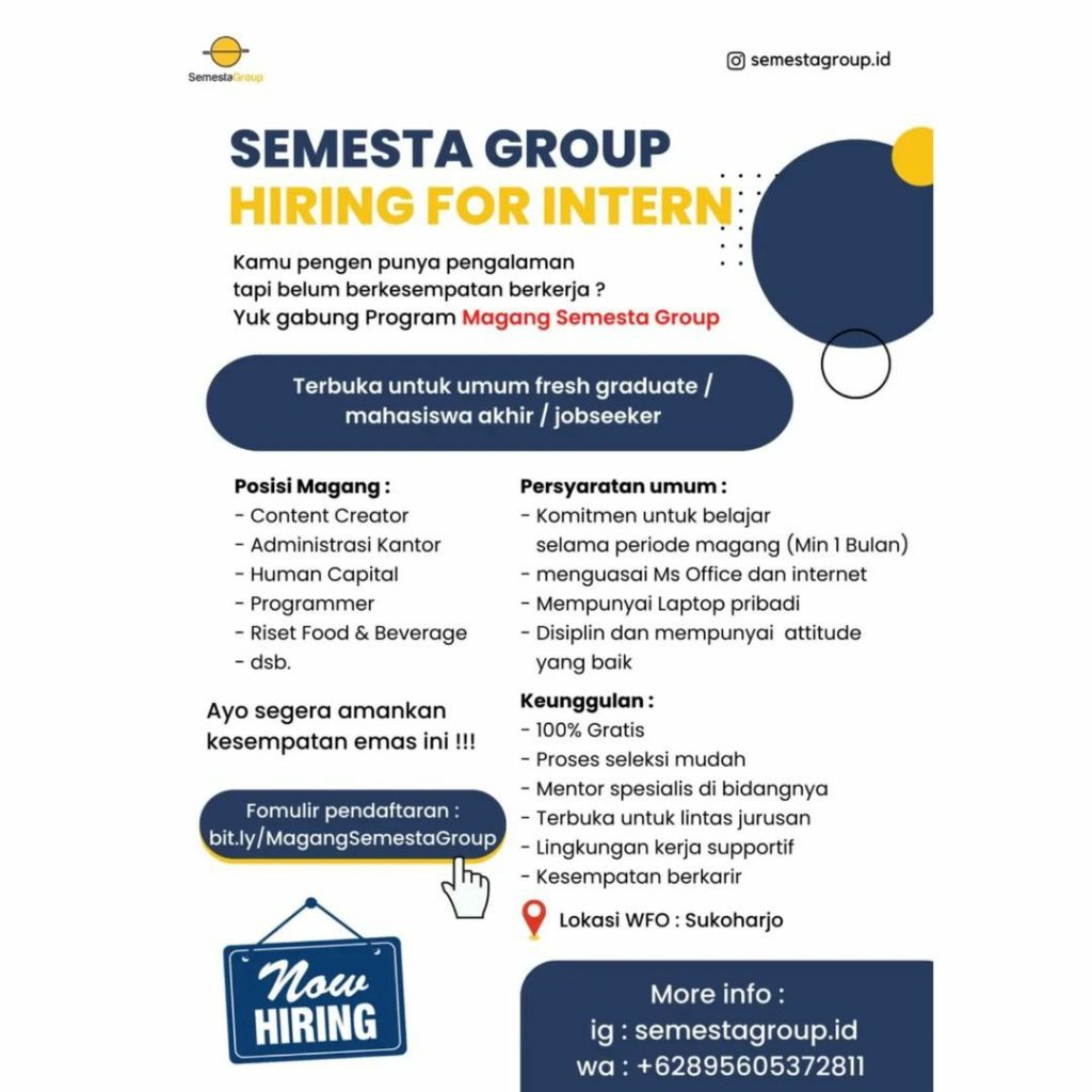 Lowongan Kerja September 2022 Team Semesta Group di Solo - INFO LOKER SOLO
