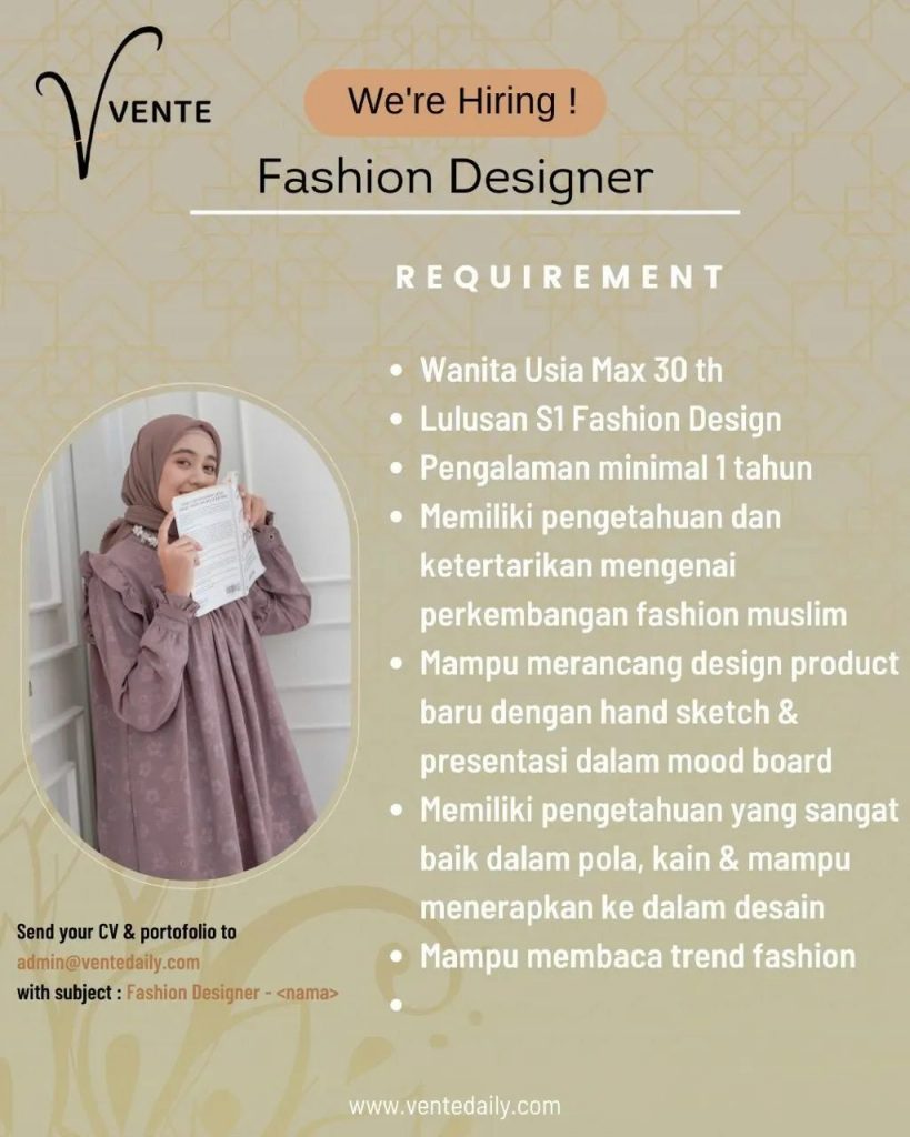Lowongan Kerja September 2022 Team Vente Daily di Solo - INFO LOKER SOLO