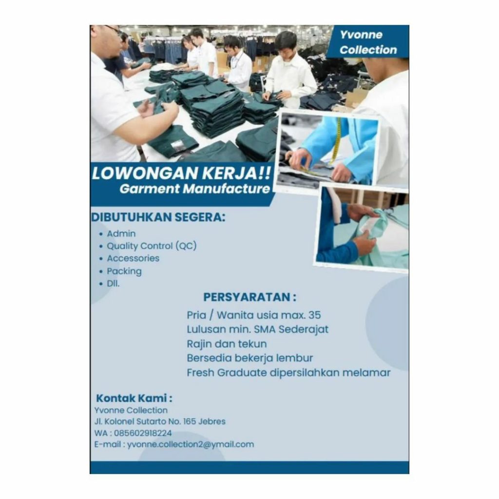 Lowongan Kerja Oktober 2022 Team Yvonne Collection di Solo - INFO LOKER ...