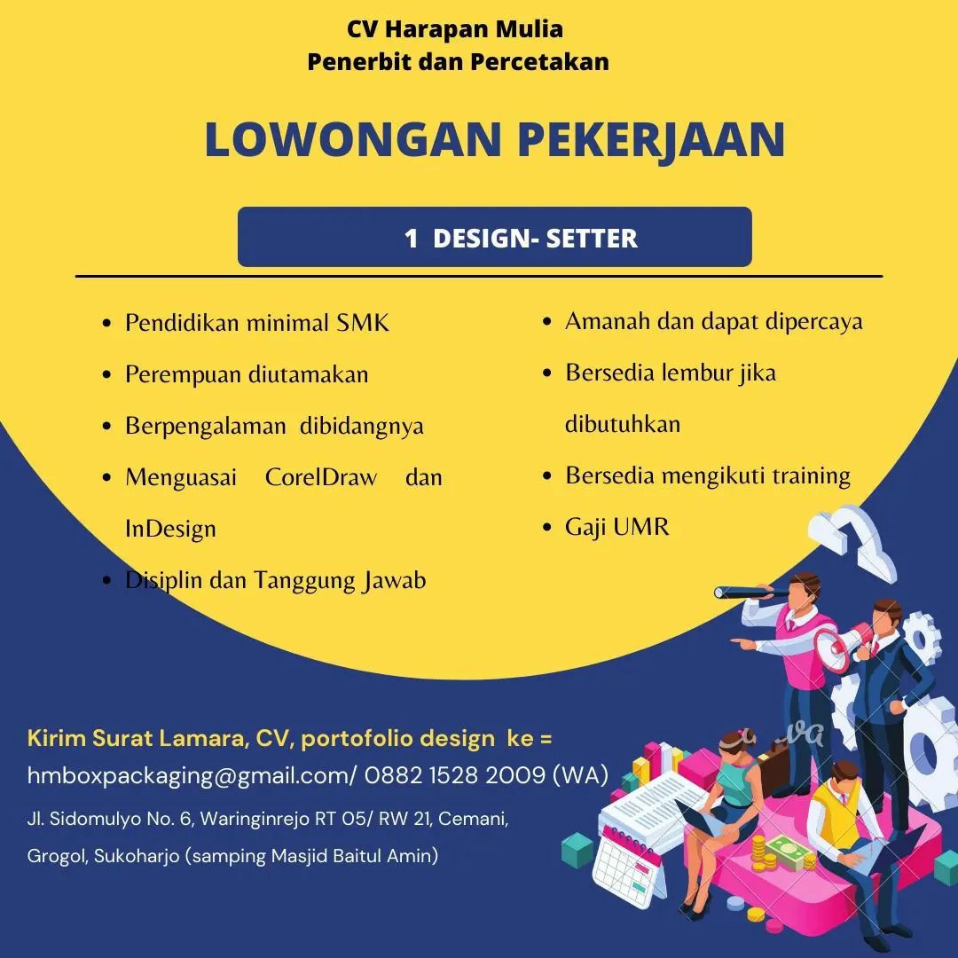 Lowongan Kerja November 2022 Team CV Harapan Mulia di Solo - INFO LOKER ...