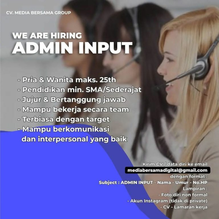 Lowongan Kerja Januari 2023 Admin CV Media Bersama Group di Solo - INFO ...