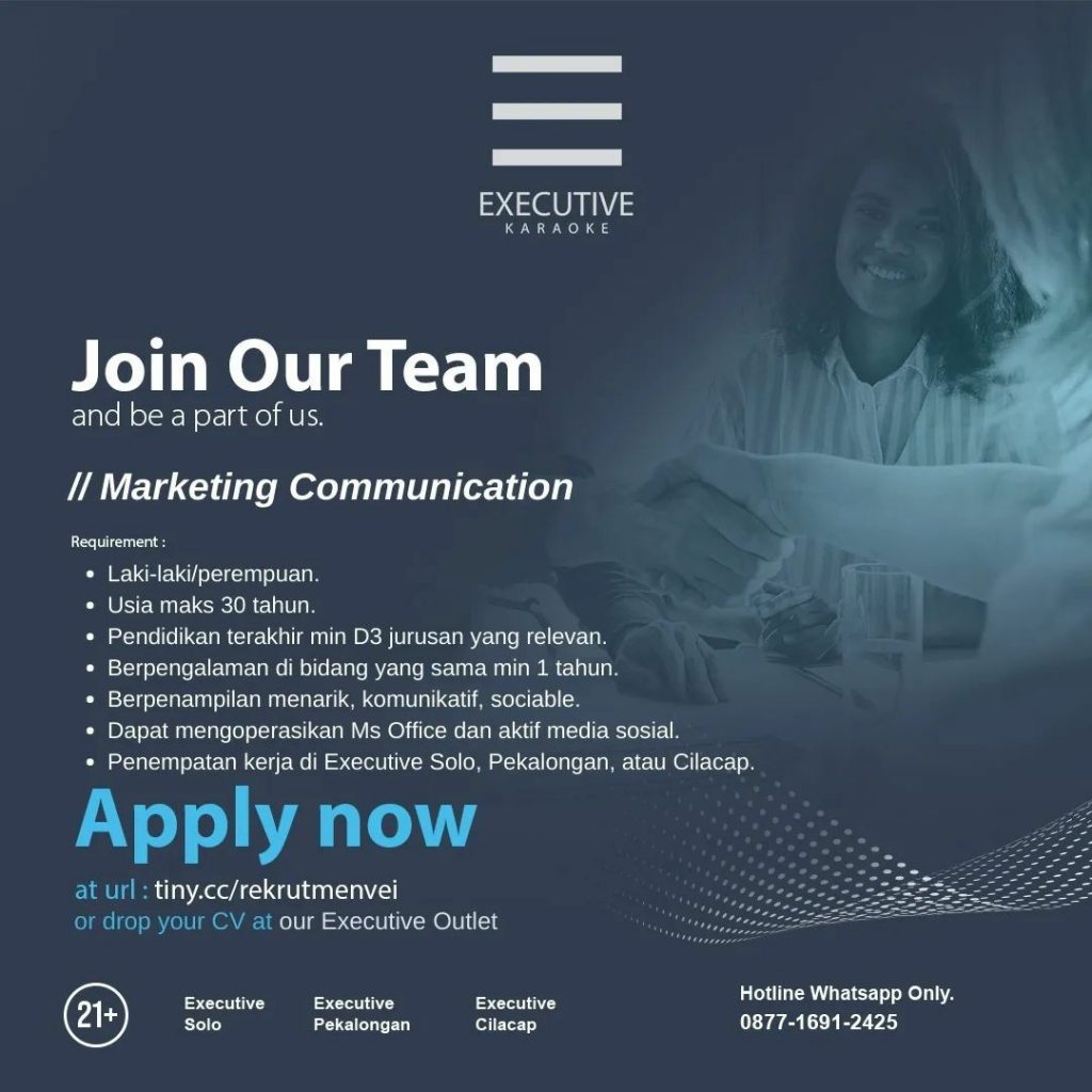 Lowongan Kerja Januari 2023 Team Executive Karaoke di Solo - INFO LOKER ...