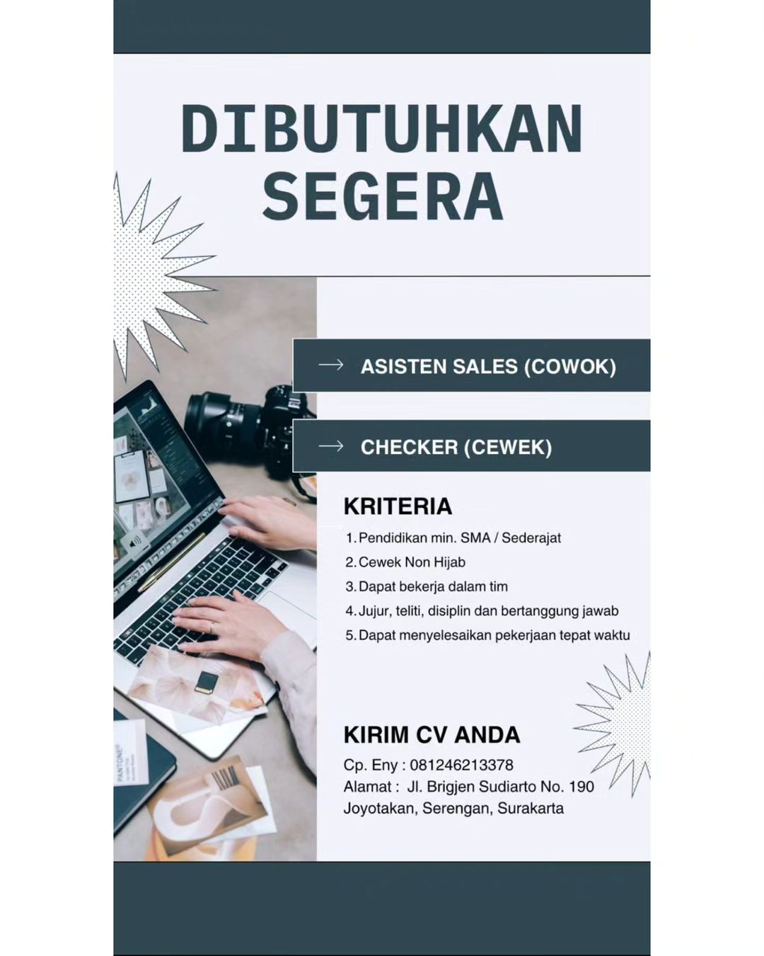 Lowongan Kerja Oktober 2023 Sales Online Shop di Solo - INFO LOKER SOLO