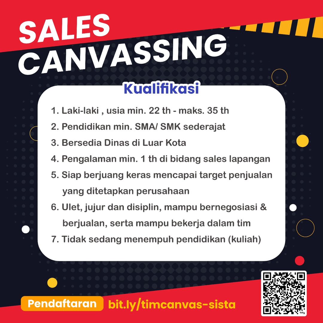 Lowongan Kerja April 2024 Sales Sista Group di Solo - INFO LOKER SOLO