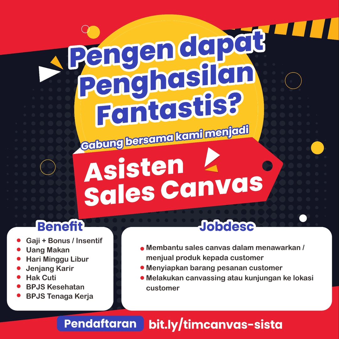 Lowongan Kerja April 2024 Sales Sista Group di Solo - INFO LOKER SOLO